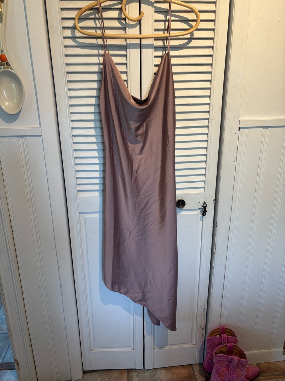 Forever 21 Satin Asymmetrical Slip Dress - Picture 3 of 8